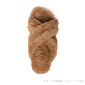 Pluisschuif dames schapenvacht slippers